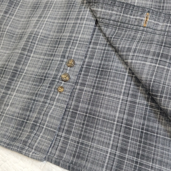 Carhartt Relaxed Fit Gray Plaid Long Sleeve Button Down Shirt - Picture 9 of 11